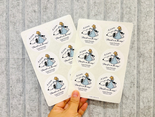 Personalize Baby Shower Sticker