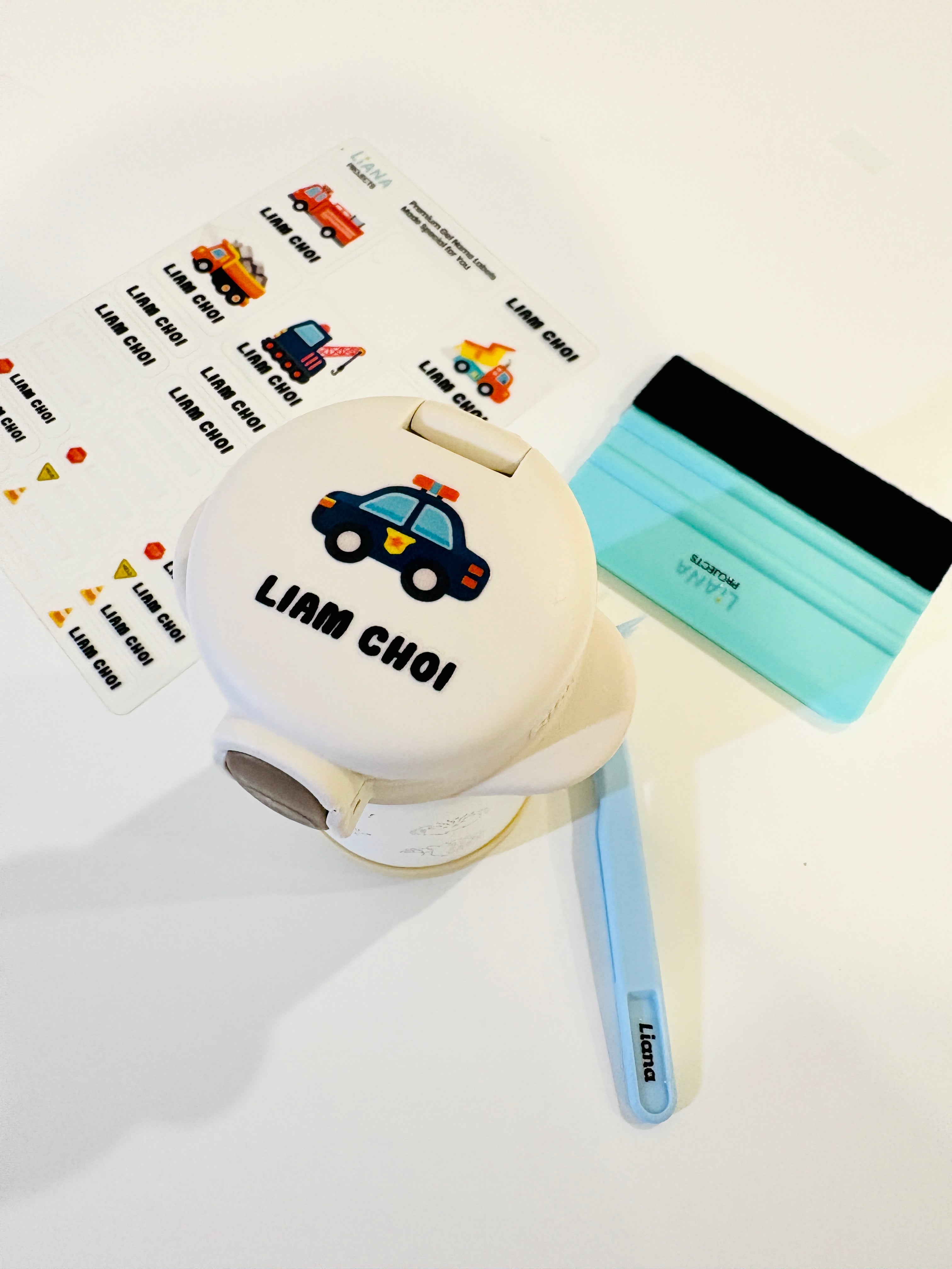 Favorite Car - Premium Gel Name Label Kit (2 Sheets + Tools & Bonus Gifts)