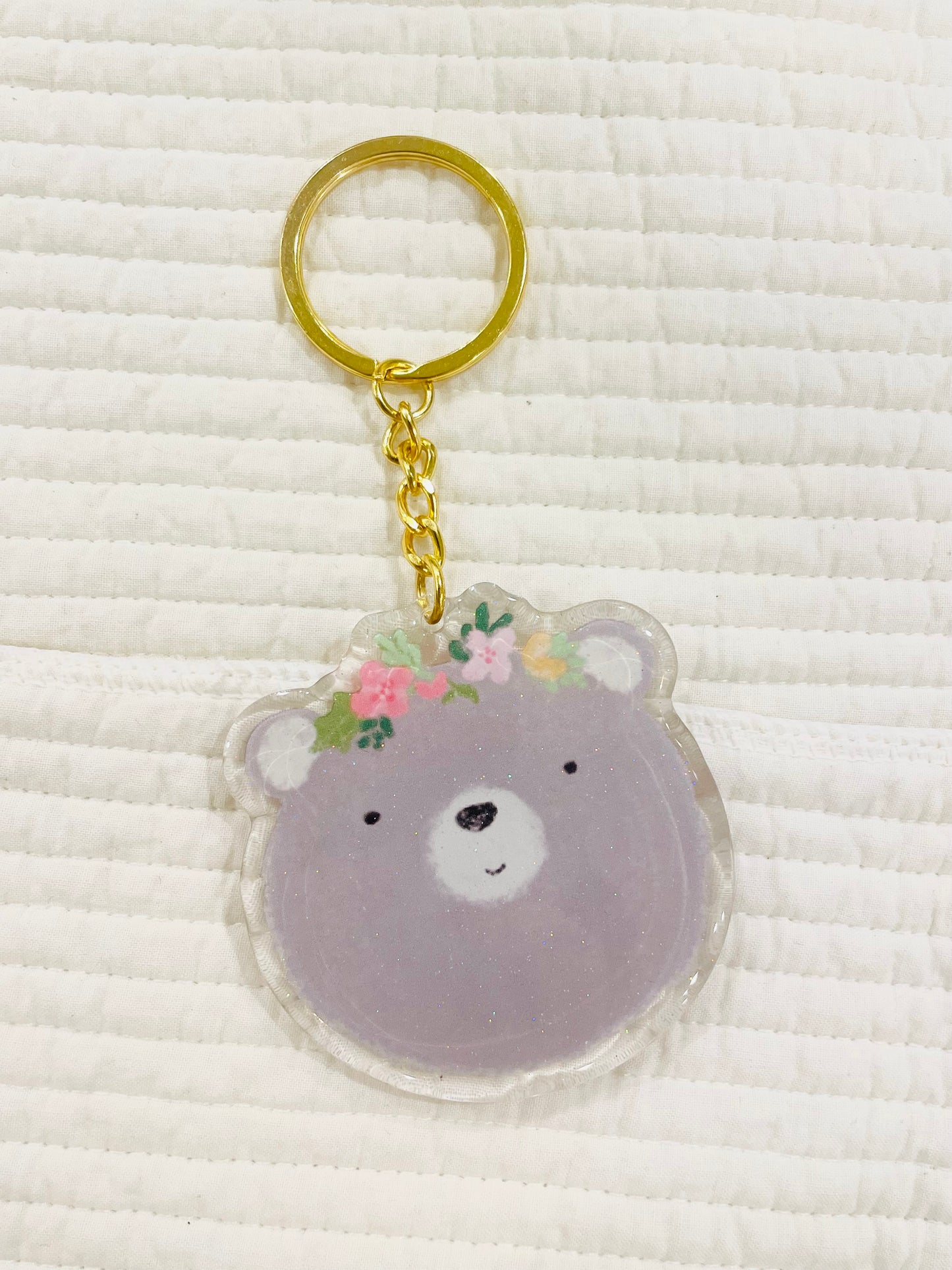 Cute Bear Face Keychain | Acylic Keychain |