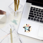 동물 친구들과 함께하는 핫 드링크 데칼 스티커