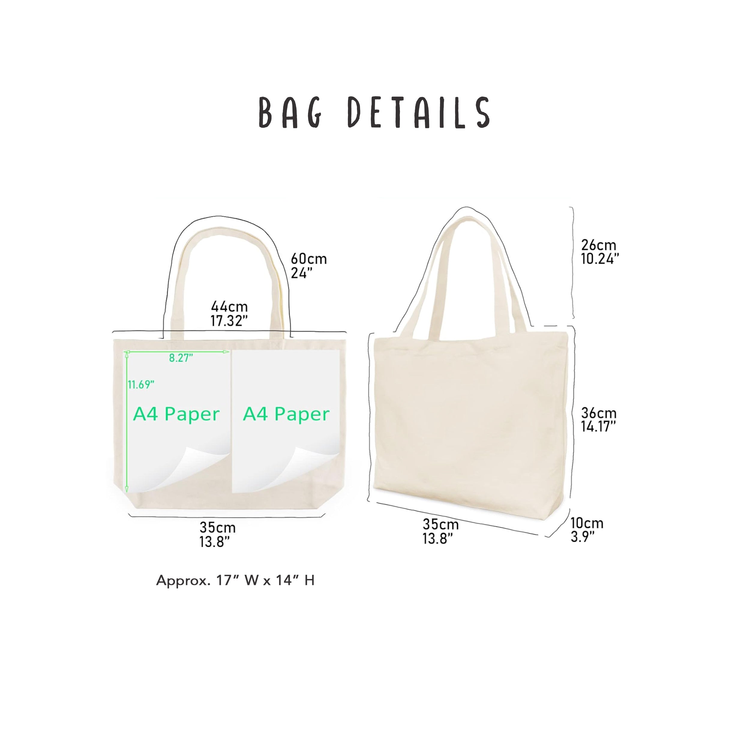 Personalize Tote Bag with pouch -A set  | Flying Bear | Kid's Name bag