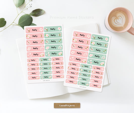 Cherry Blossom Name Sticker