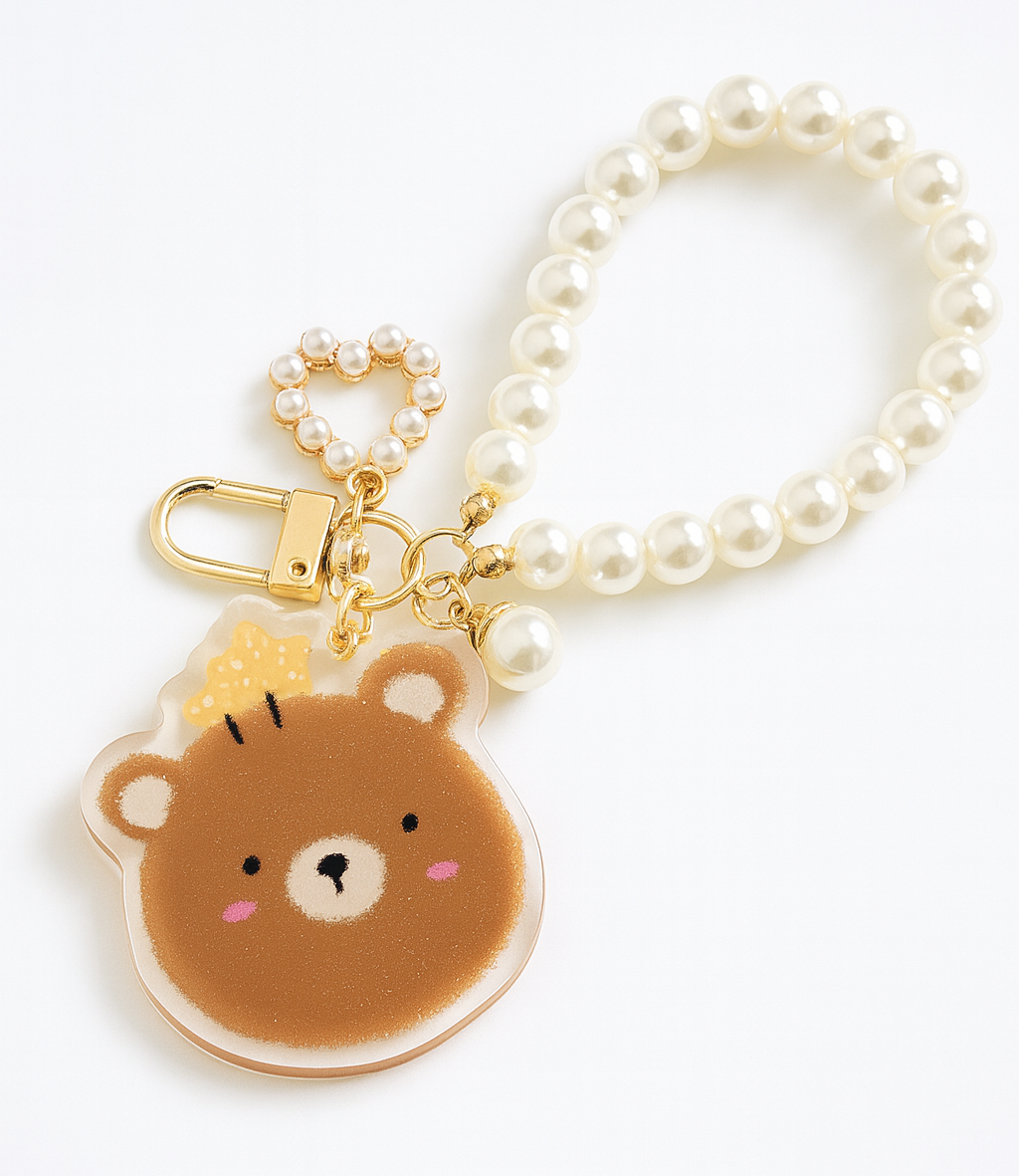 귀여운 곰 얼굴 키체인 | 아크릴 키체인 |