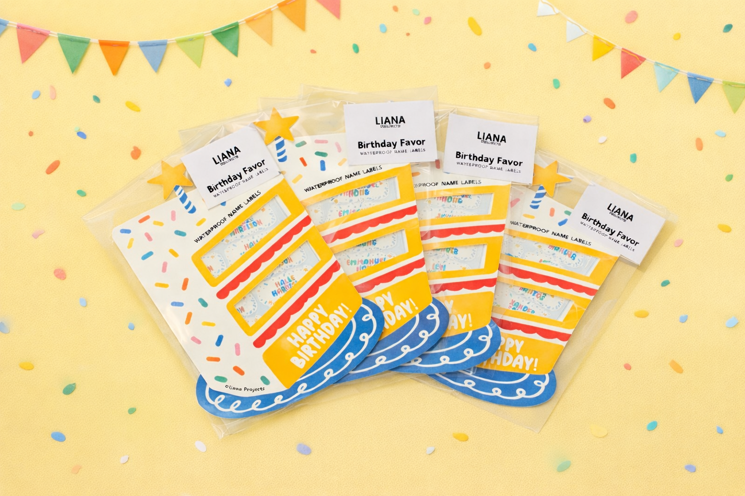 Name labels for Birthday Goodie Bag Group order