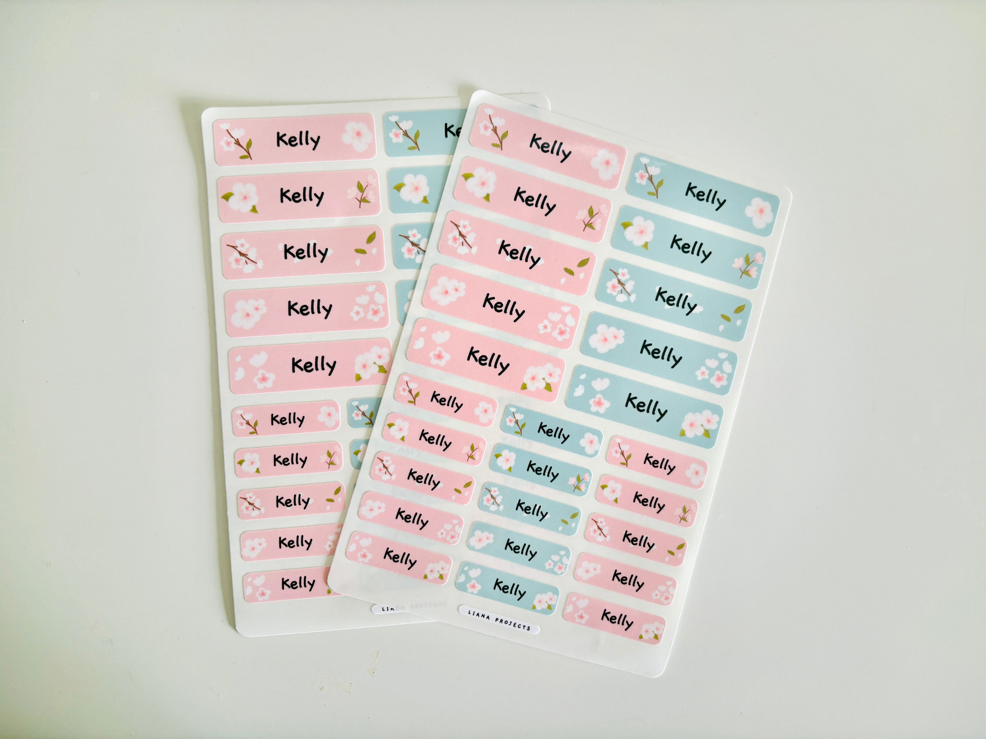 Cherry Blossom Name Sticker