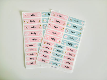 Cherry Blossom Name Sticker