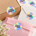 Custom Holographic Logo Stickers - 1 Inch Circle | 100 Stickers