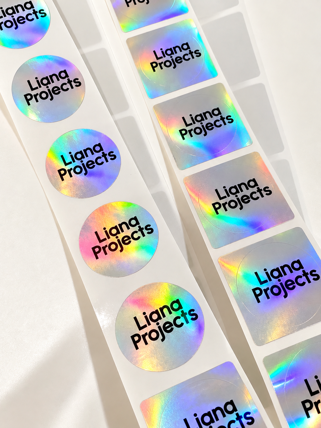 Custom Holographic Logo Stickers - 1 Inch Circle | 100 Stickers