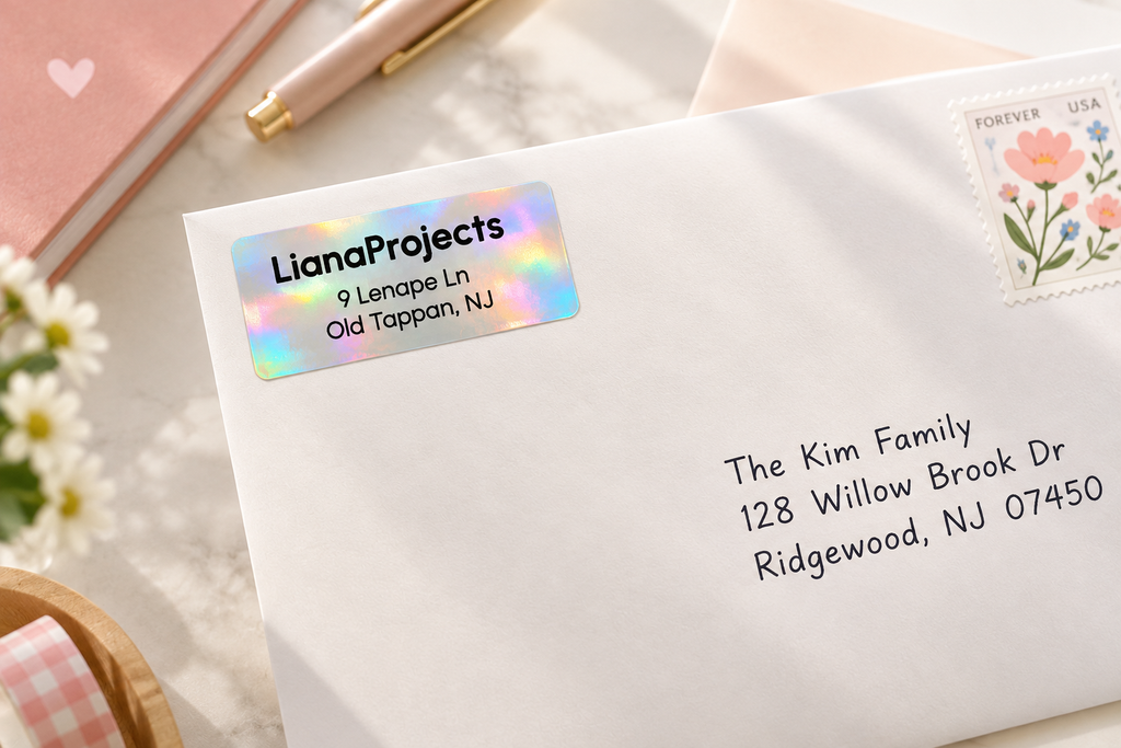 Personalized Holographic Return Address Labels