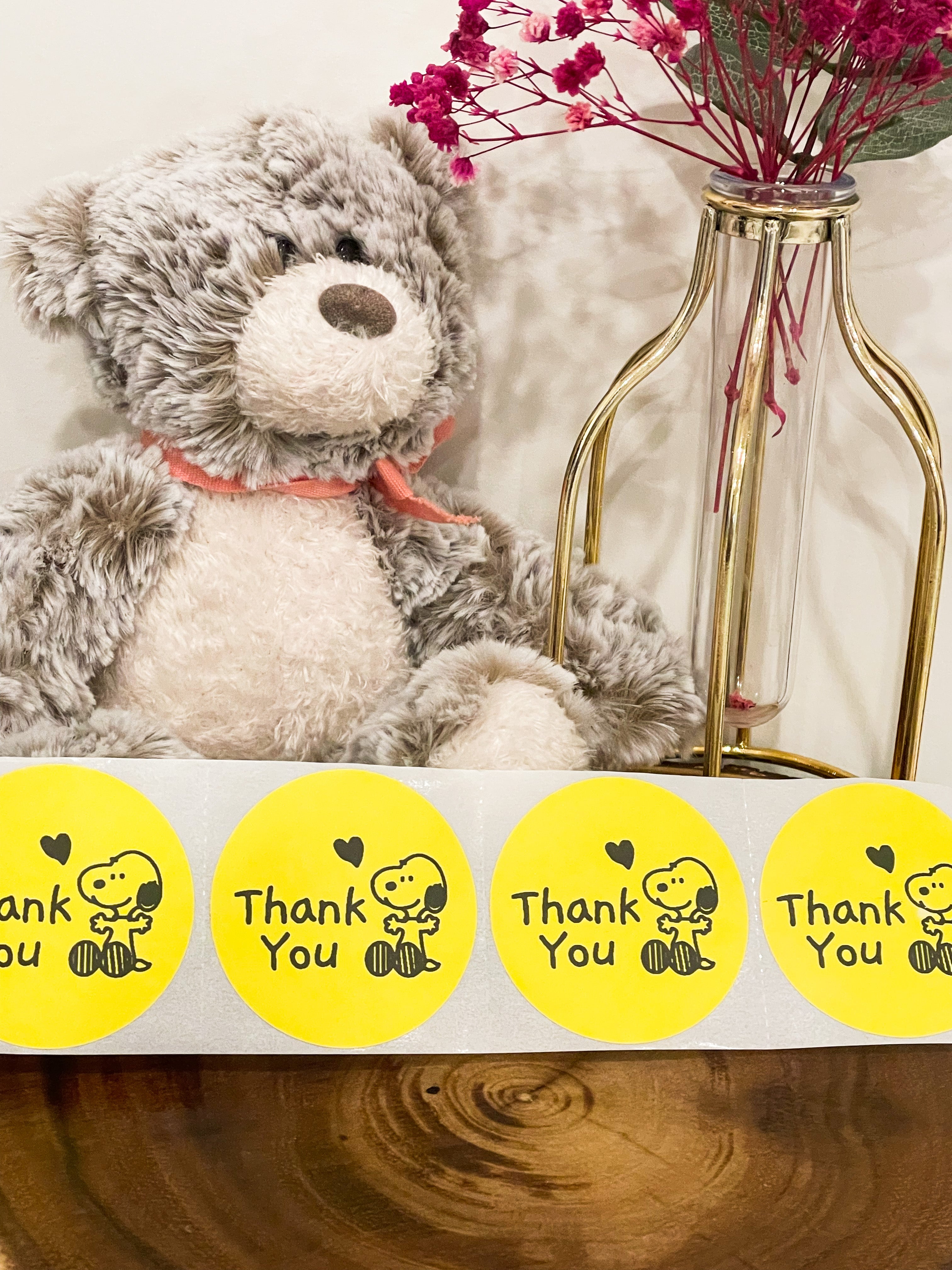 스누피 감사합니다 in Circle (2"x2")