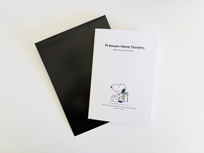 Glitter Cute Bunny and bear Name Sticker