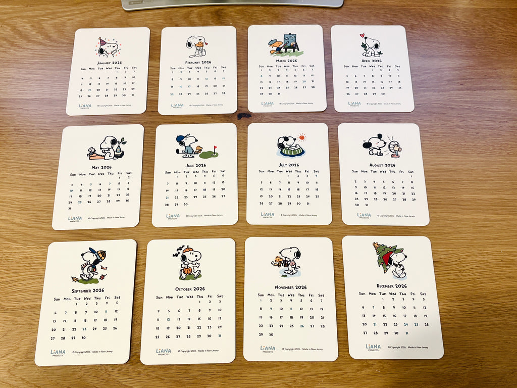 2026 Desk Calendar with Wooden Stand