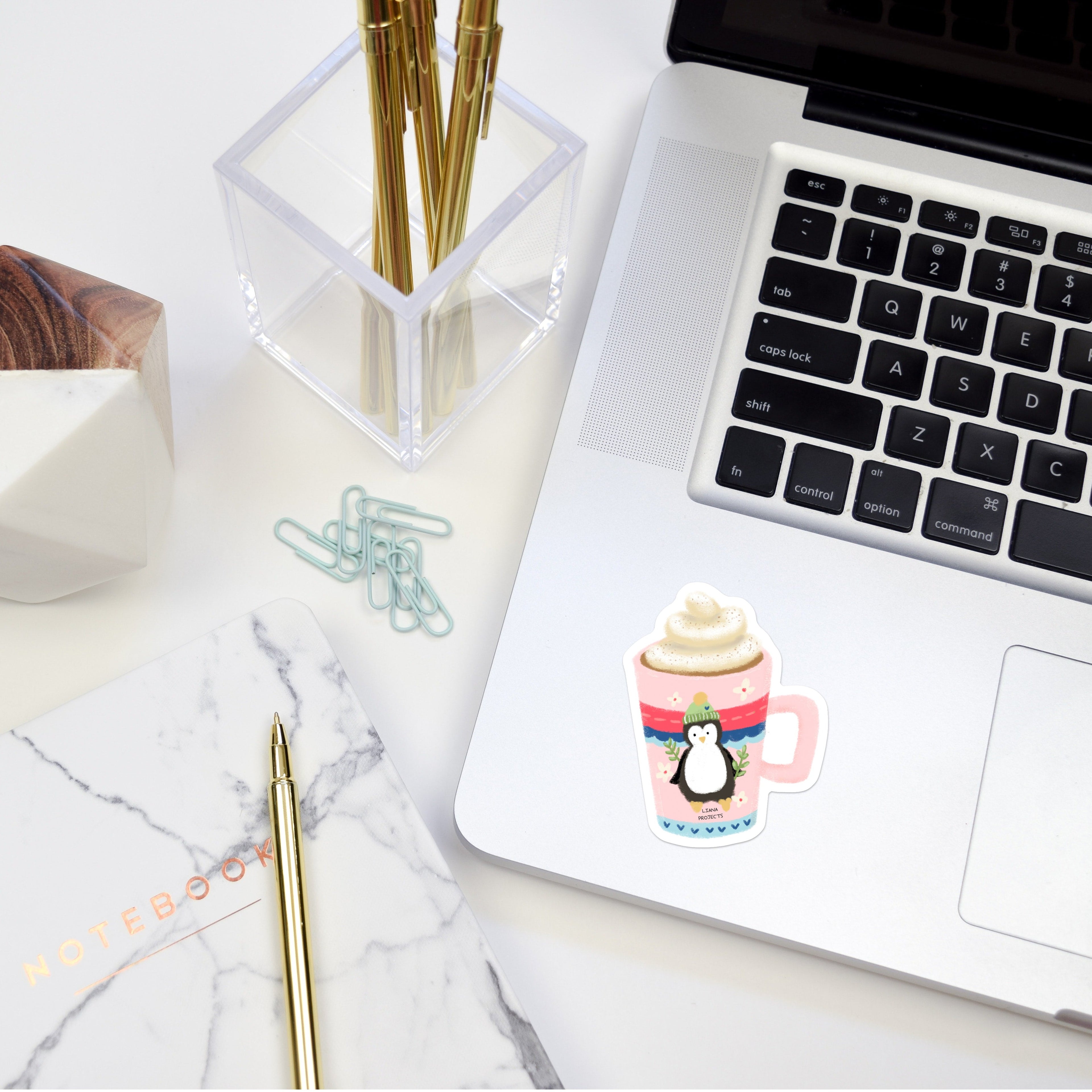 동물 친구들과 함께하는 핫 드링크 데칼 스티커