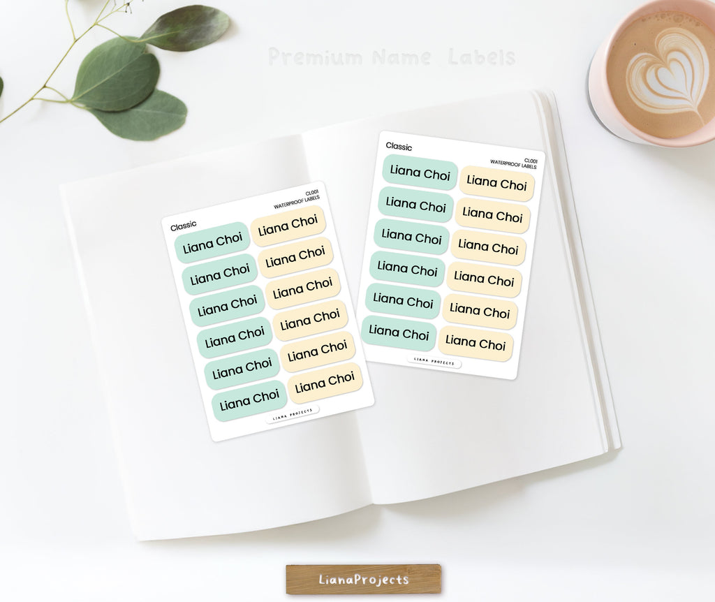 Classic name labels with Font options