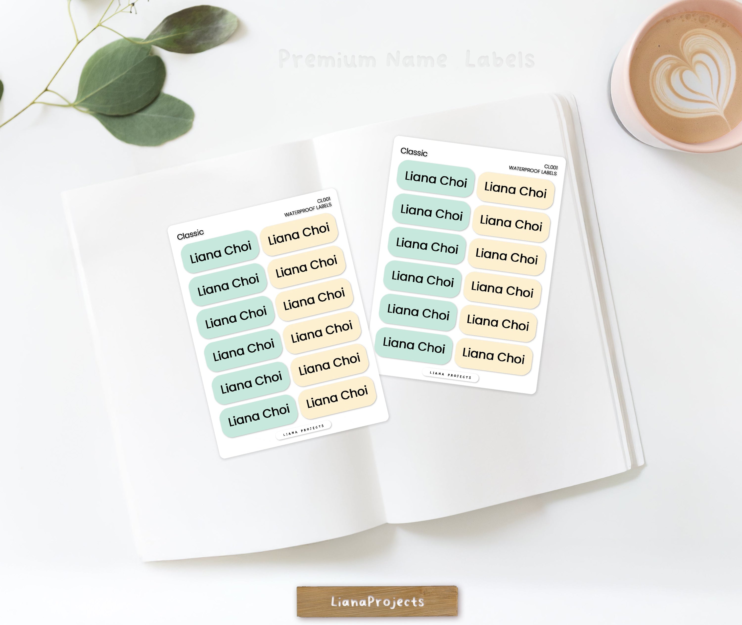 Classic name labels with Font options