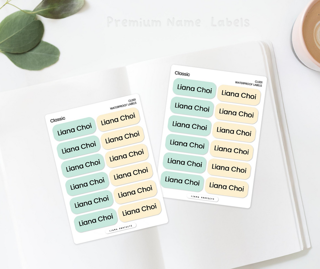 Classic name labels with Font options