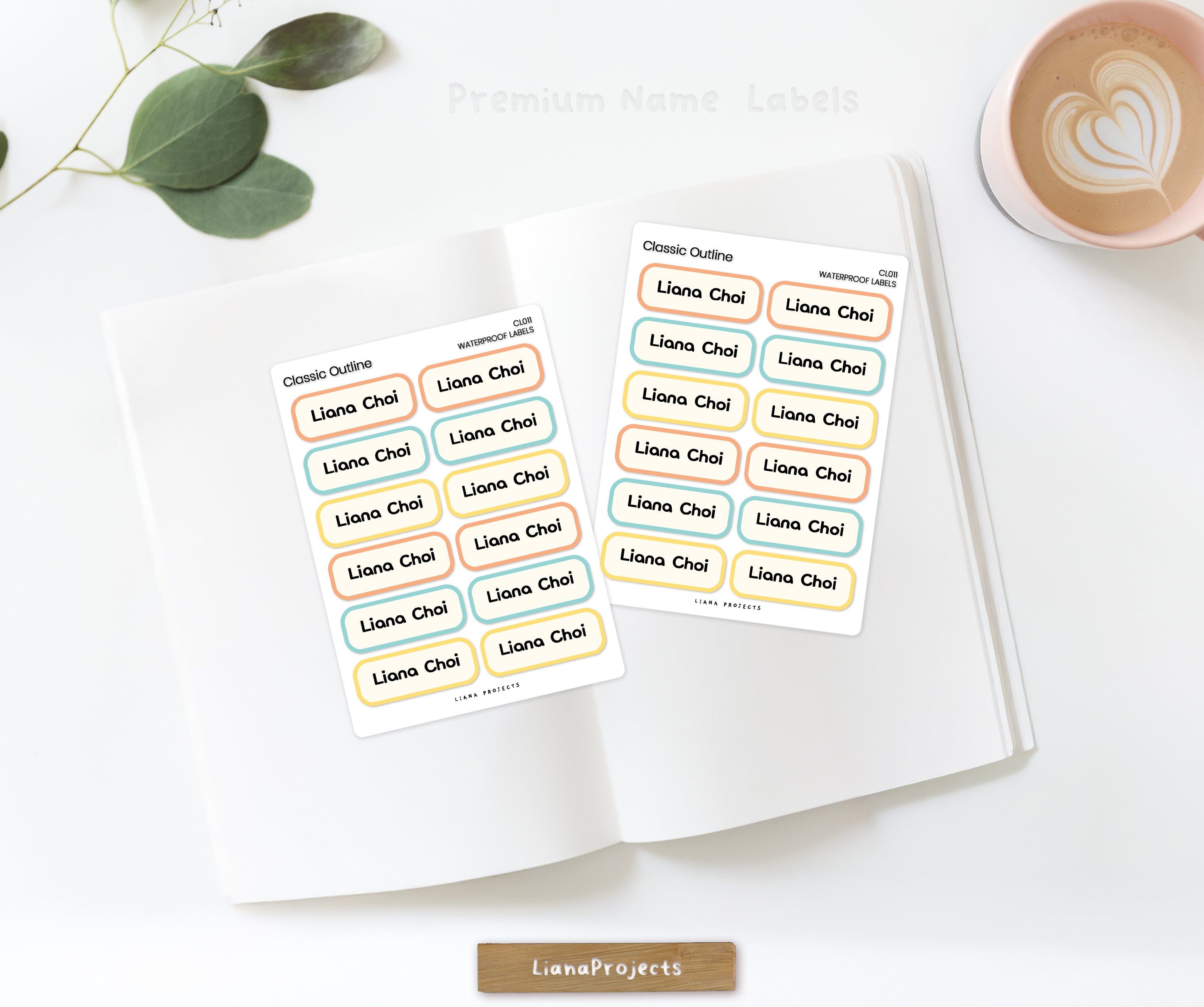 Classic Outline name labels with Font options