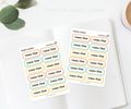 Name Labels for Kids - Classic Outline name labels with Font options