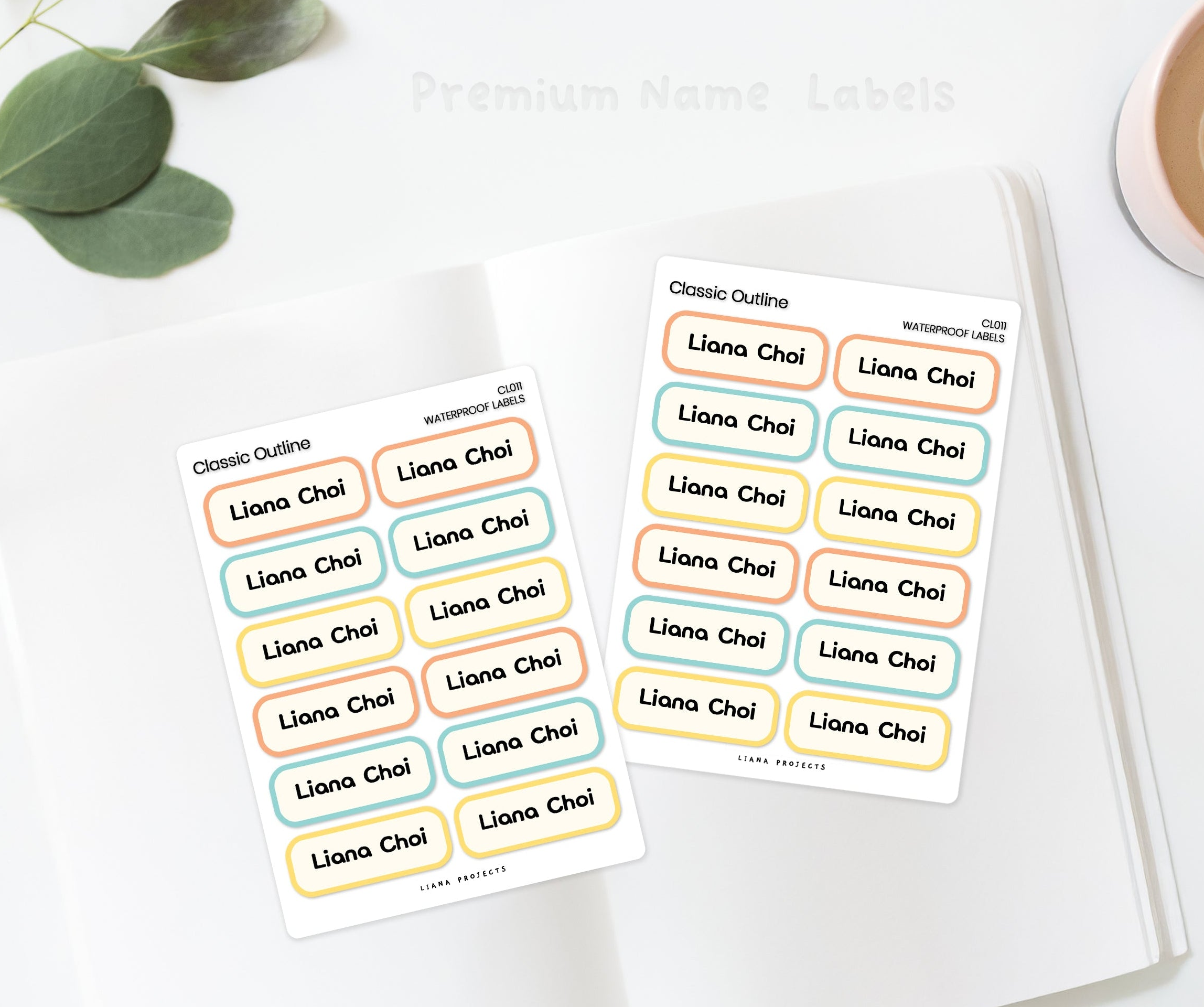 Classic Outline name labels with Font options