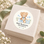 Blue Teddy Bear Baby Shower Invitation