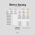 Retro Daisey-  Premium Gel Name Label Kit (2 Sheets + Tools & Bonus Gifts)