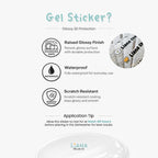 Spaceship - Premium Gel Name Label Kit (2 Sheets + Tools & Bonus Gifts)