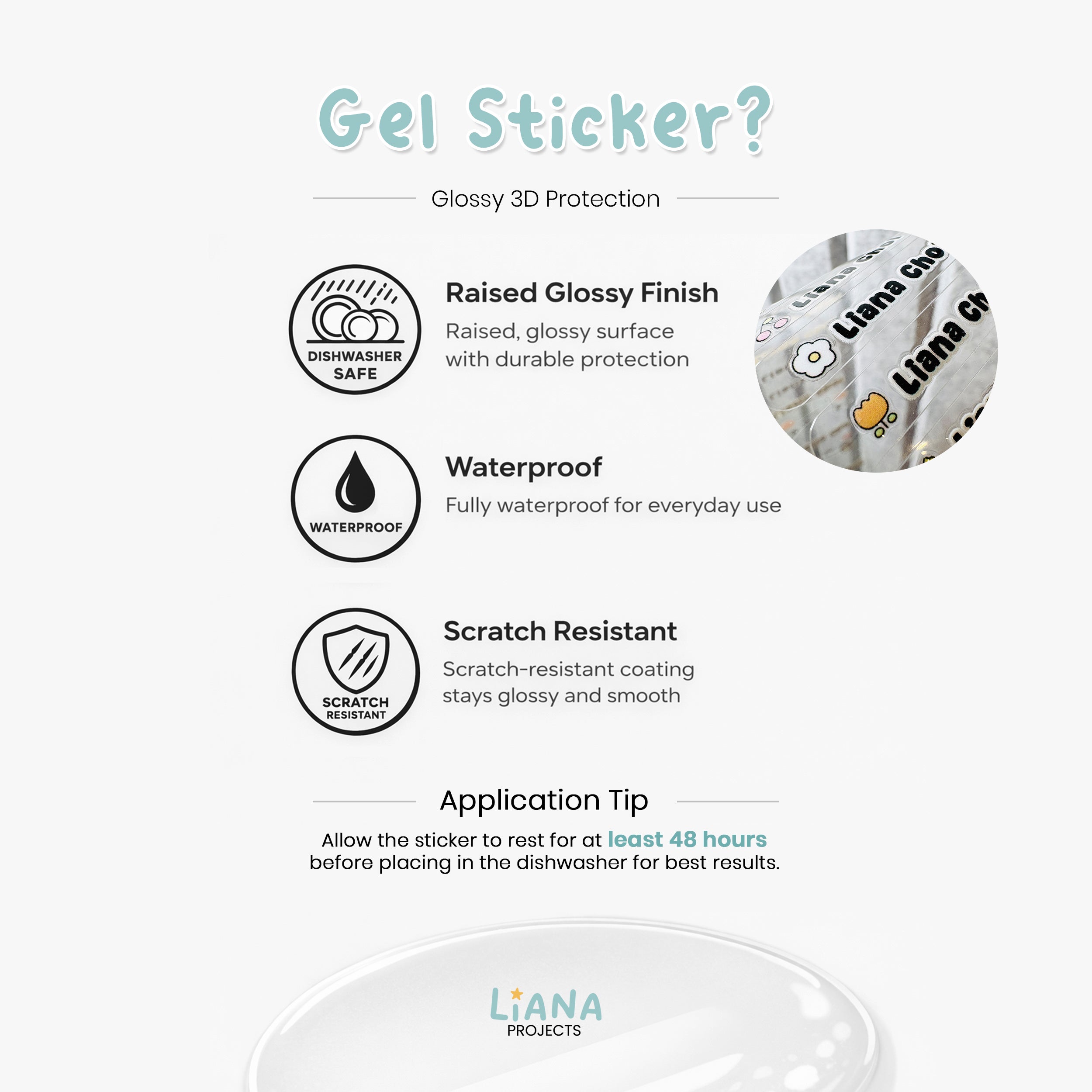 Retro Daisey-  Premium Gel Name Label Kit (2 Sheets + Tools & Bonus Gifts)