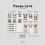 Panda Love - Premium Gel Name Label Kit (2 Sheets + Tools & Bonus Gifts)