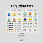 Silly Monster- Premium Gel Name Label Kit