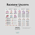 Rainbow Unicorn - Premium Gel Name Label Kit (2 Sheets + Tools & Bonus Gifts)