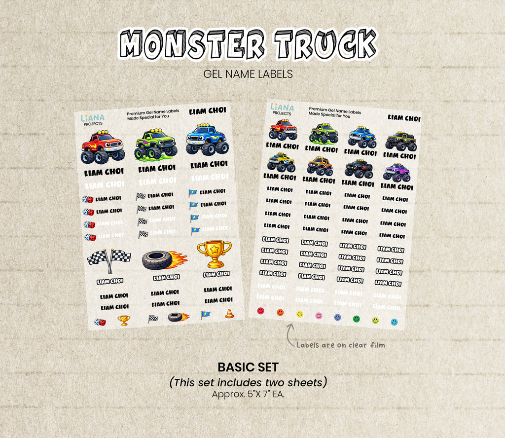 Monster Truck-Gel Label