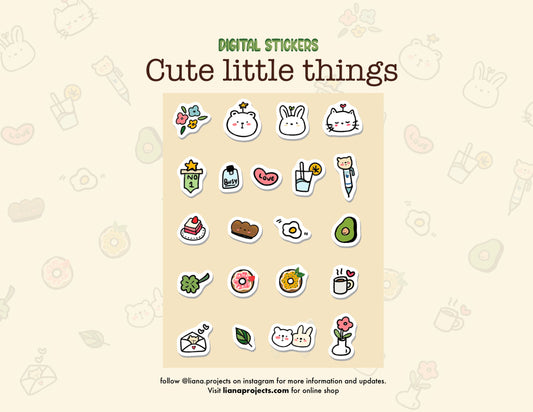 Cute Little Things Digital Stickers