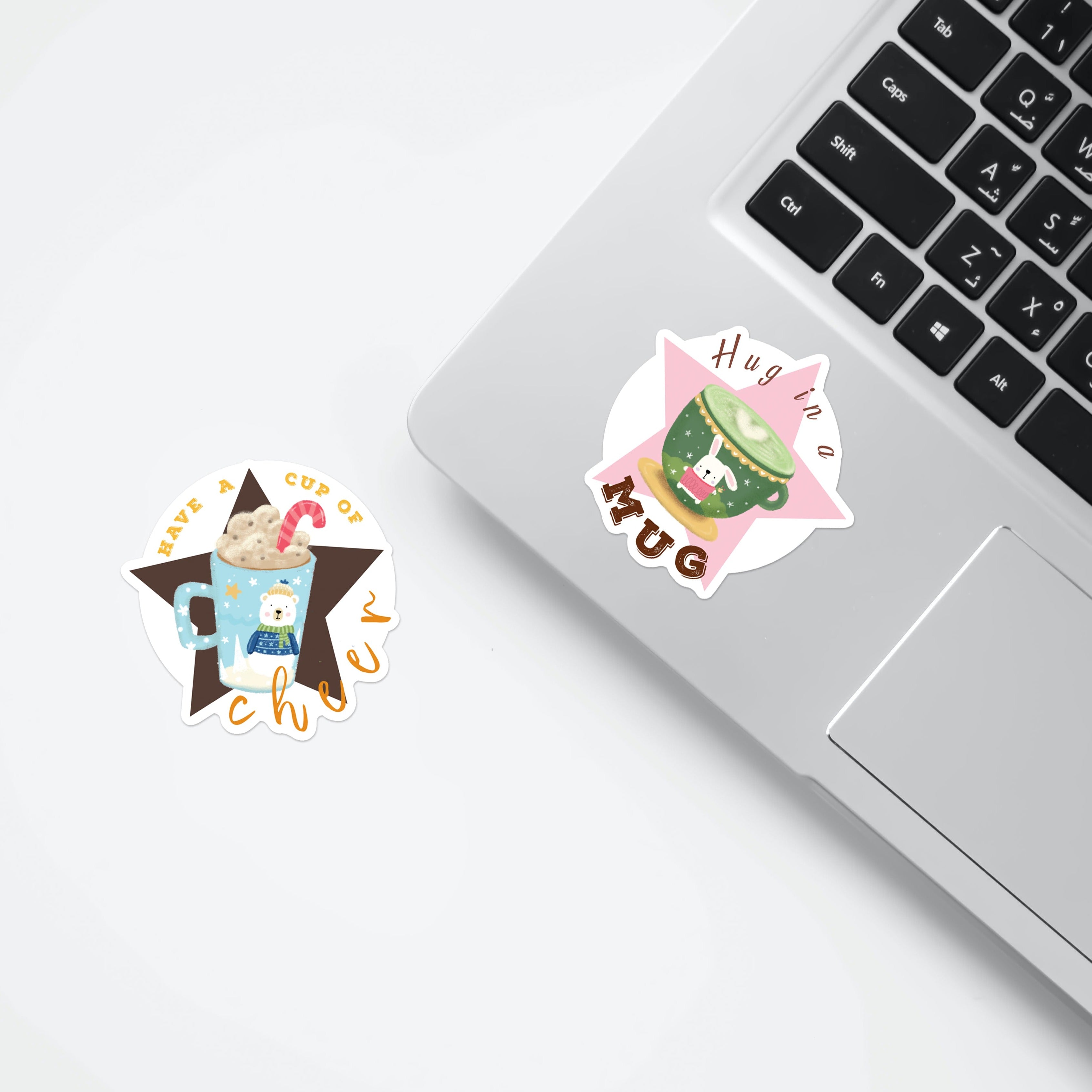 동물 친구들과 함께하는 핫 드링크 데칼 스티커