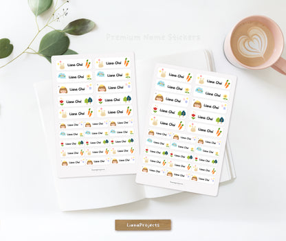 Happy Girl Name Sticker