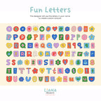 Custom Name Letter Pouch only - Fun Letter