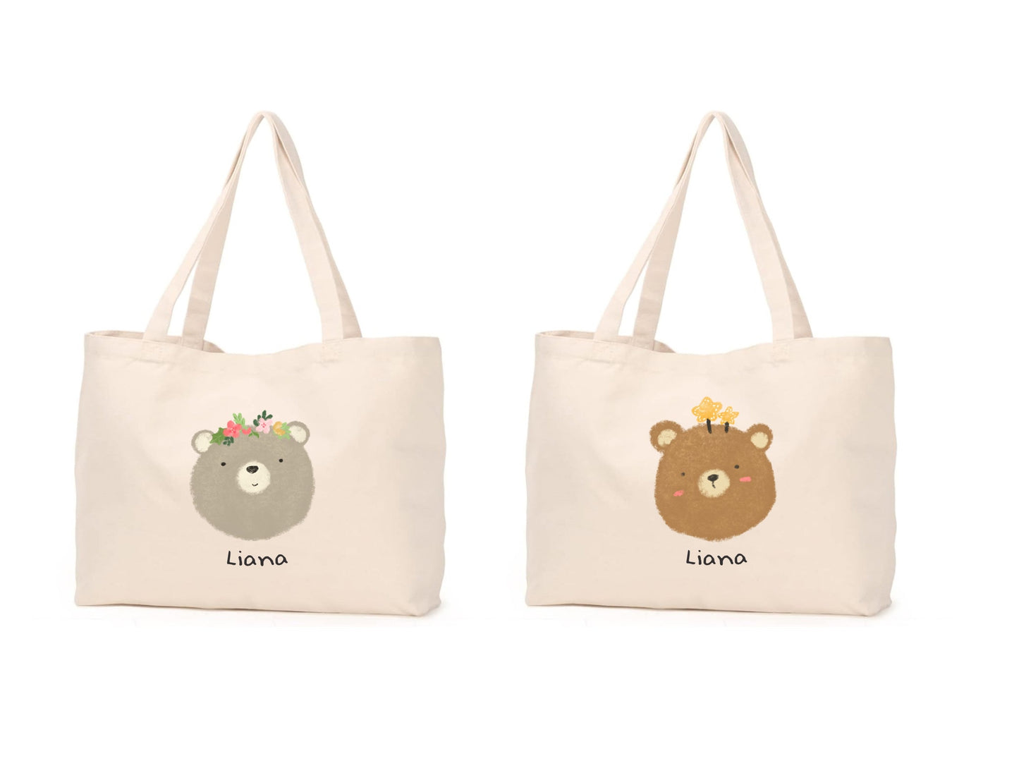 Personalize Tote Bag | Bear Friends | Kid's Name bag