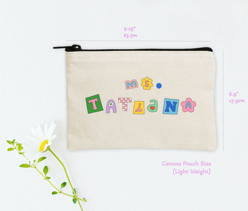 Custom Name Letter Pouch only - Fun Letter
