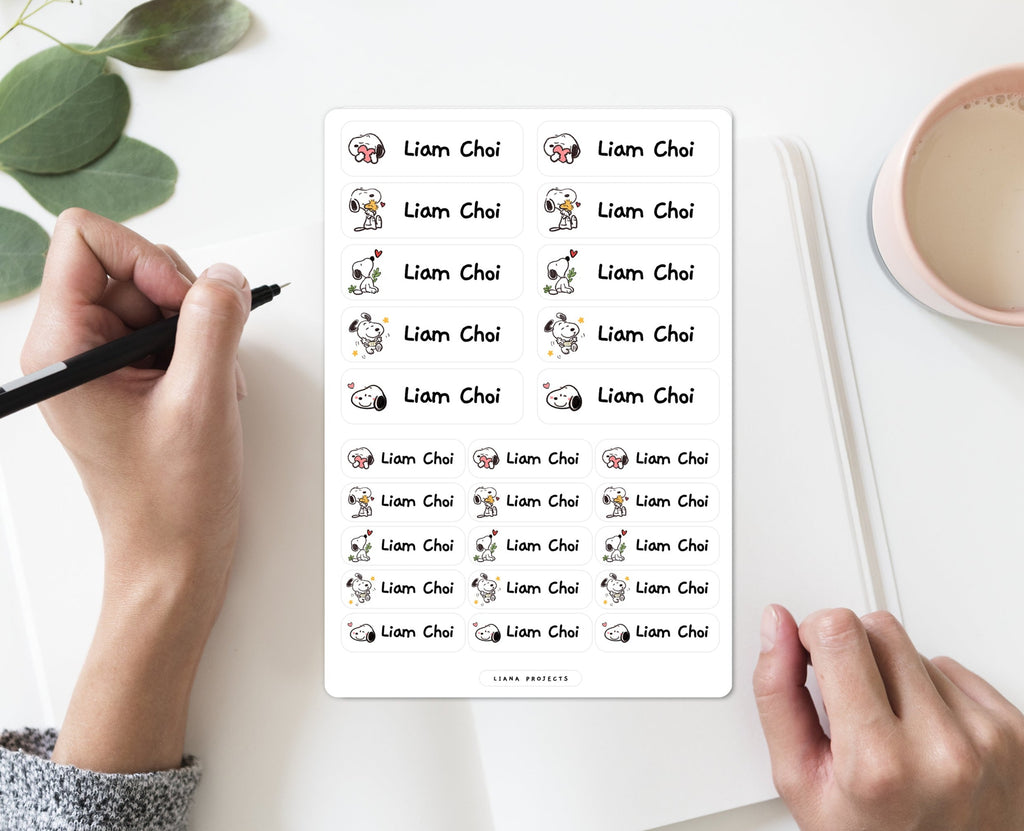 스누피 강아지 이름 스티커