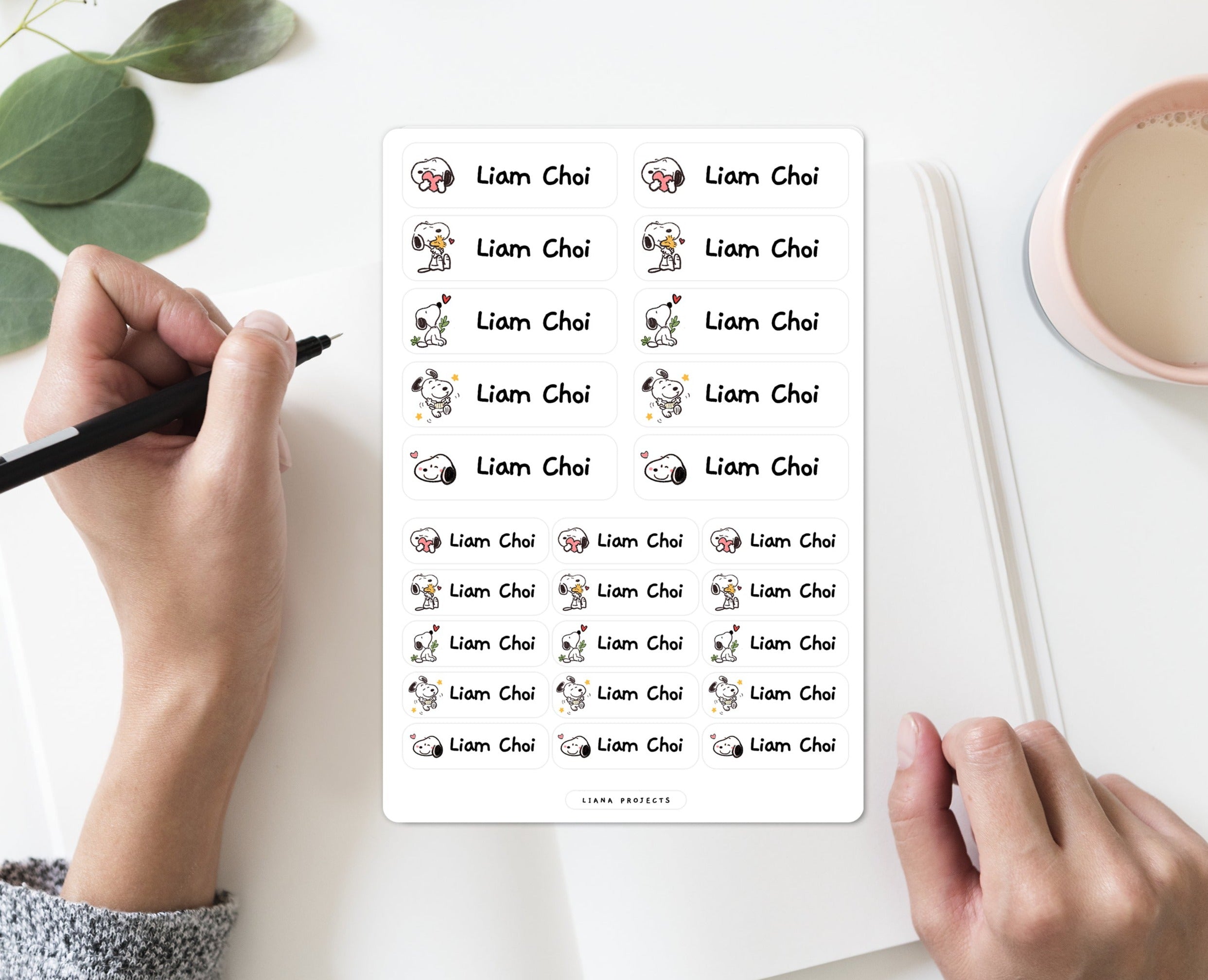 스누피 강아지 이름 스티커