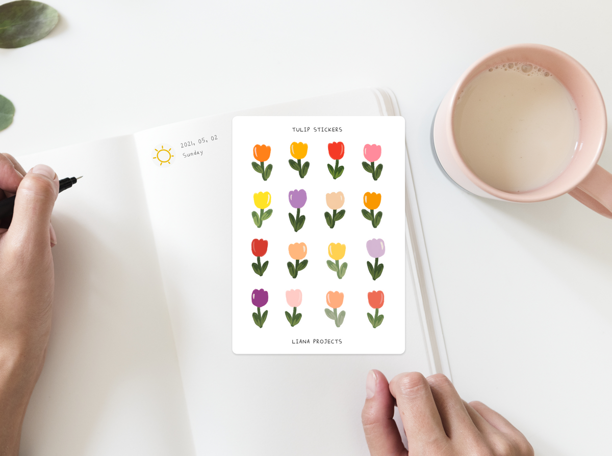 Sticker Tulips Many Tulip Stickers -Mini – LianaProjects