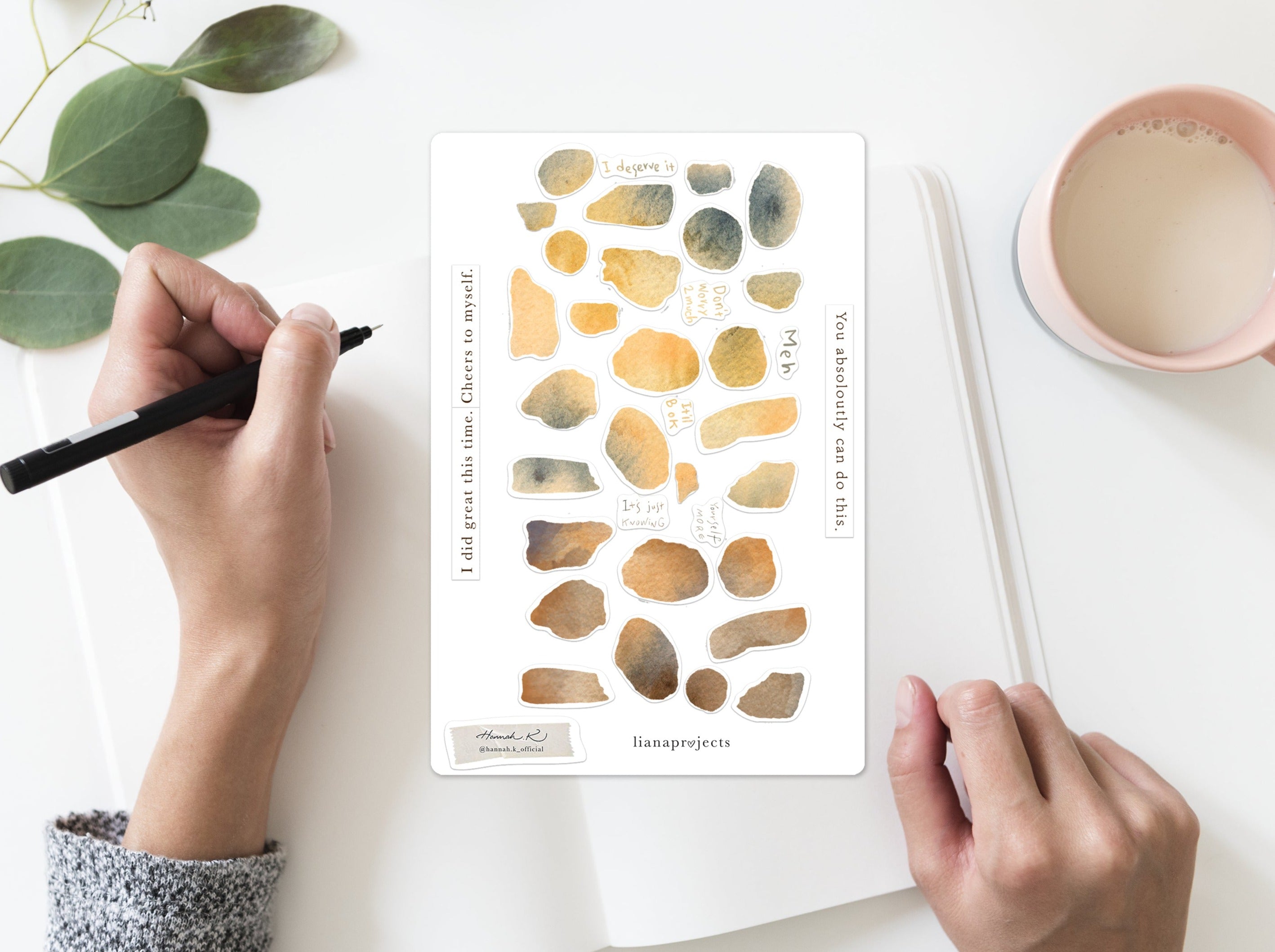 워터컬러 칩 스티커