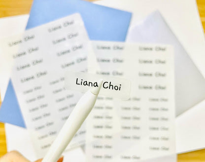 Simply Black  Name Stickers