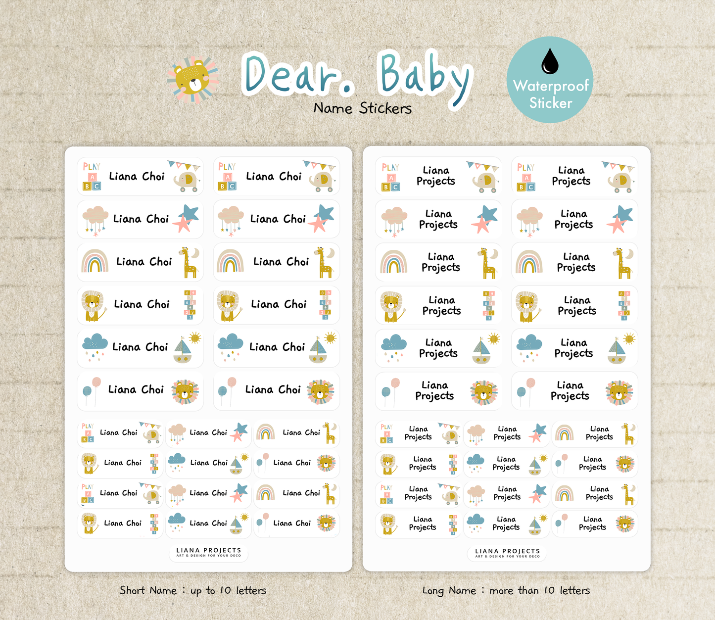 Baby Name Stickers