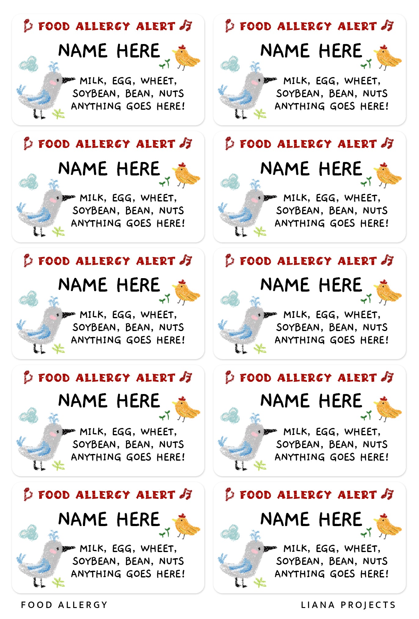 Food Allergy Alert !