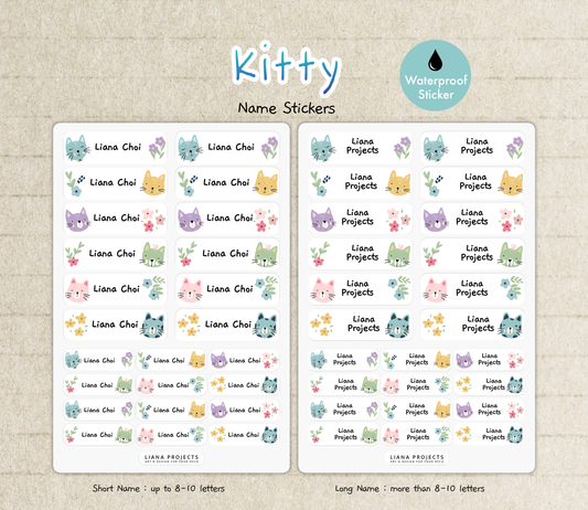 Kitty Name Sticker