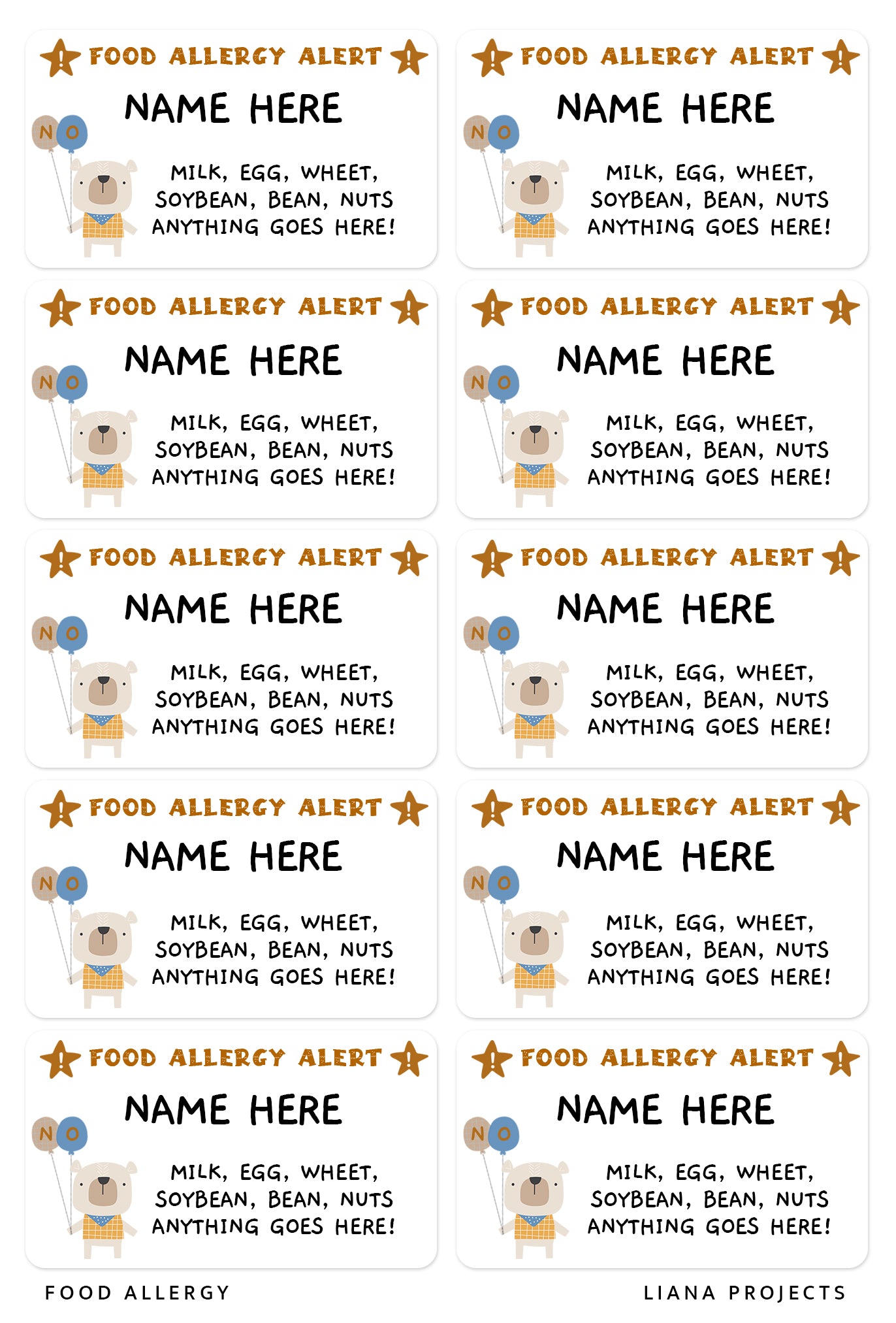 Food Allergy Alert !