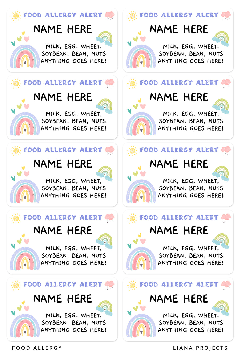 식품 알레르기 경보!