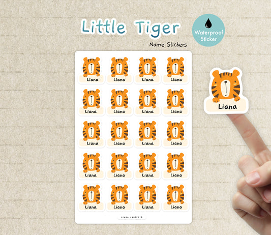 Tiger- Kid's Name Sticker