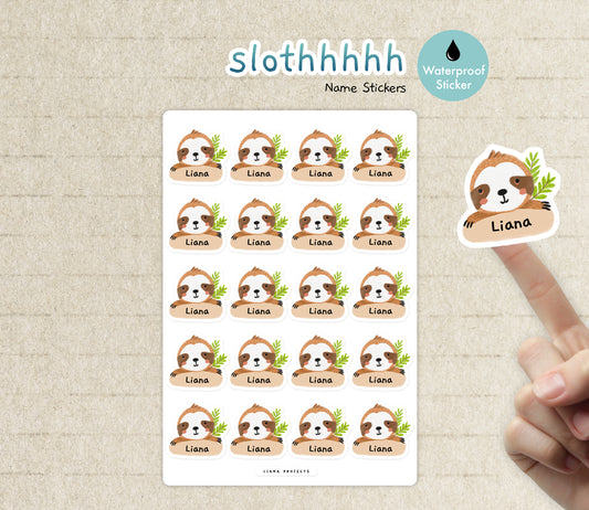 Sloth - Kid's Name Sticker