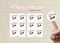 Snoopy Thank U Sticker - 2" or 1.5" (inch)